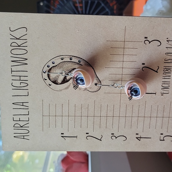👀 Brand new blinking doll eye earrings - blue - Picture 5 of 8